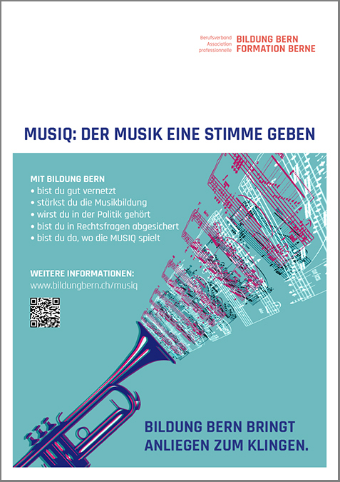 Flyer MUSIQ: der Musik eine Stimme geben